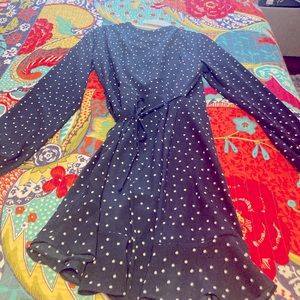 Navy polkadot dress. New with tags 🏷